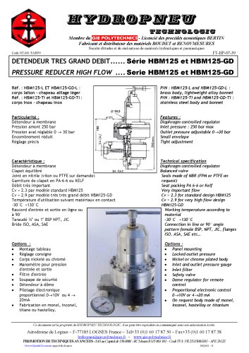 Serie HBM125 et HBM125-GD