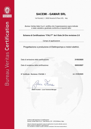 ITALY X CERTIFICATION 