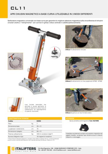 CL11 APRI CHIUSINI MAGNETICO A BASE CURVA - Italiano