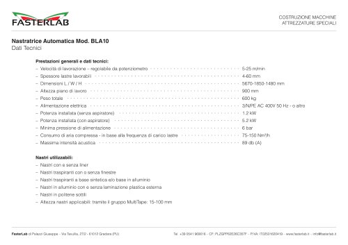 Nastratrice Policarbonato Alveolare BLA01