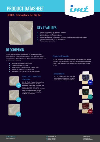 ISOLOX - Thermoplastic Hot Dip Wax