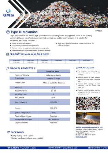 Plastic Blasting Media - Type-III Melamine