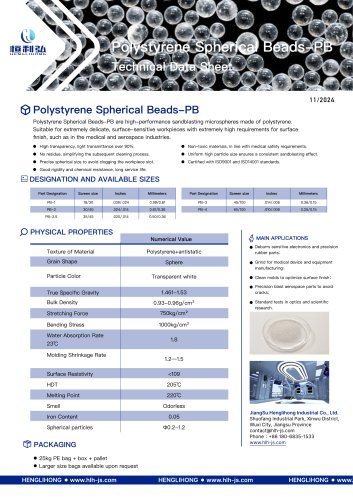 Polystyrene Spherical Deburring Beads