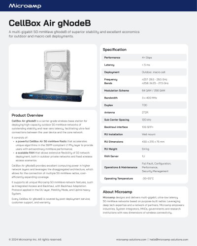 CellBox Air gNodeB