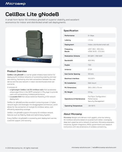 CellBox Lite gNodeB