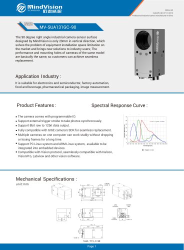 Mindvision Industrial Machine Vision Camera MV-SUA131GC-90