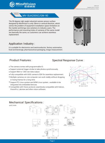 Mindvision Industrial USB3.0 Area Scan Camera MV-SUA200GC/GM-90