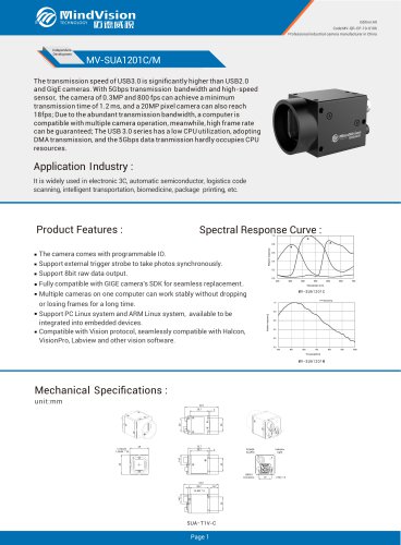 Mindvision MV-SUA1201C/M Industrial USB 3.0 12MP High Speed Area Scan Camera