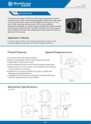 MV-SUC404C/M 4MP USB Camera with Advanced Vision Features
