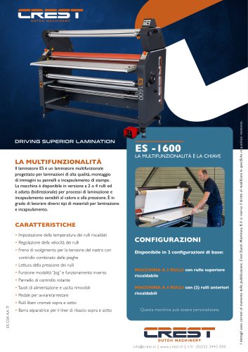Crest Datasheet ES 1600 IT
