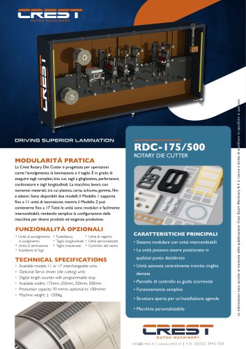 Crest Datasheet Rotary Die Cutter