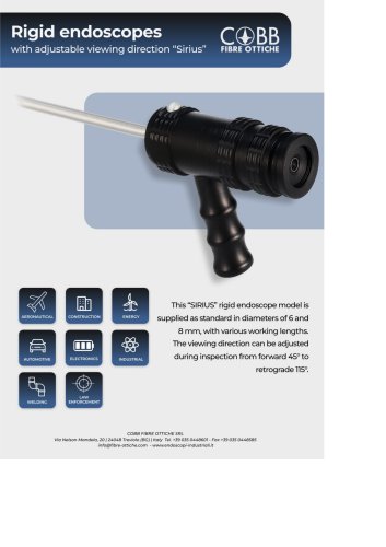 Rigid endoscopes with adjustable viewing direction &ldquo;Sirius&rdquo;