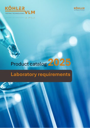 Product catalog 2025 Laboratory requirements