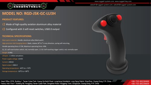 Key Technology Joysticks RGD-JSK-GC-LU3H