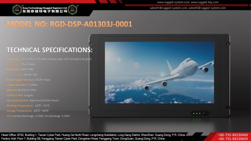 Key Technology Rugged Display RGD-DSP-A01303J-0001