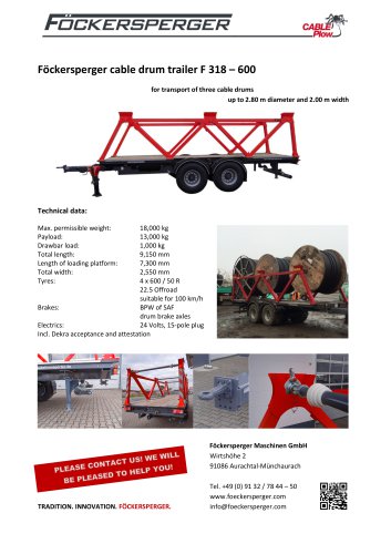 cable drum trailer F 318 – 600