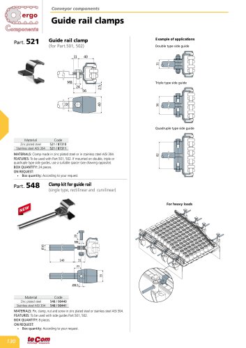 Guide rail clamps