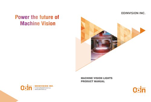MACHINE VISION LIGHTS PRODUCT MANUAL