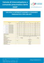 Valvola di intercettazione a comando pneumatico Serie OMIF - 5