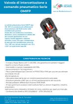 Valvola di intercettazione a comando pneumatico Serie OMIFP - 1