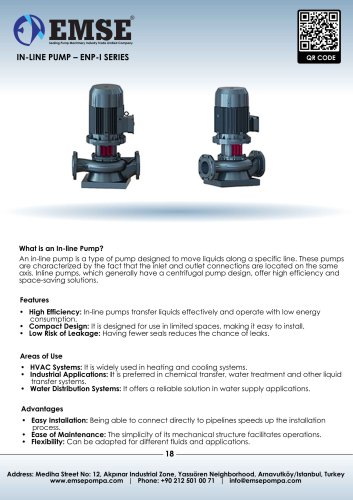 IN-LINE PUMP - ENP-I SERIES