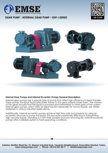 INTERNAL GEAR PUMP - EDP-I SERIES
