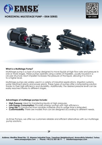 MULTISTAGE PUMP - EKM SERIES