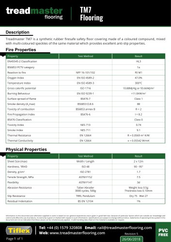 TM7 Rubber Fire Retardant Transport Flooring