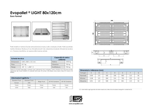 Evopallet ® LIGHT 80x120cm