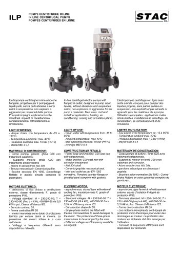 STAC pompe in line serie ILP
