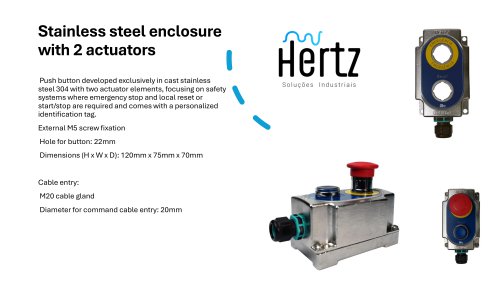 Stainless steel enclosure for 2 actuators