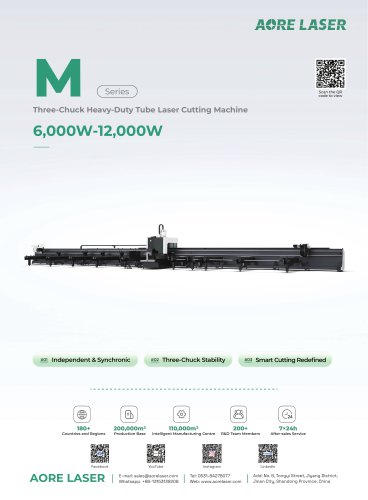 AORE LASER Three-Chuck Heavy-Duty Tube Laser Cutting Machine M28