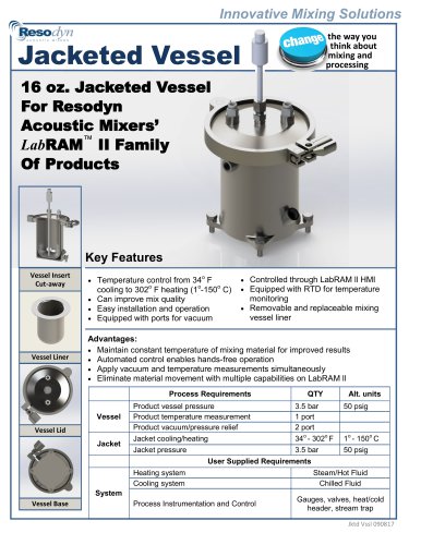 16oz Jacketed Vessel