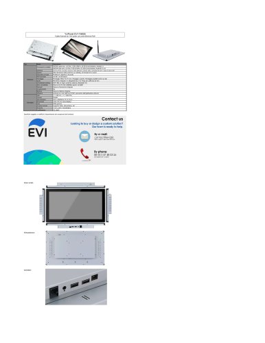 EVI-156EB : Tablet Android da 15,6 pollici con porta Ethernet Po