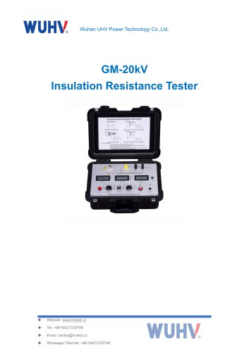 GM-20kV Insulation Resistance Tester-Catalog