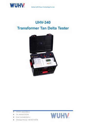 UHV-340 Transformer Tan Delta Tester -Catalog