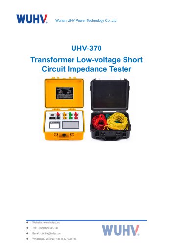 UHV-370 Transformer Low-voltage Short Circuit Impedance Tester-Catalog