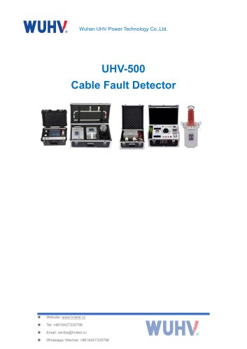 UHV-500 Cable Fault Detector-Catalog