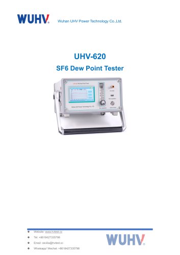 UHV-620 SF6 Dew Point Tester -Catalog