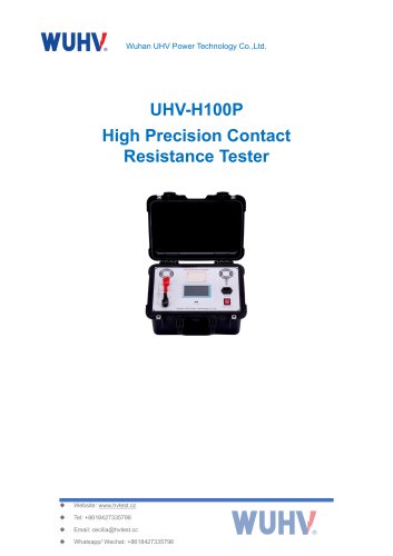 UHV-H100P High Precision Contact Resistance Test Set -Catalog