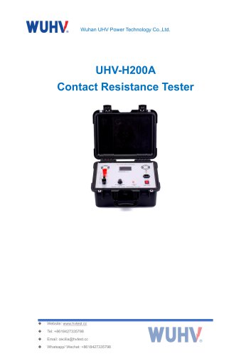 UHV-H200A Contact Resistance Tester -Catalog