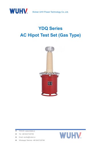 YDQ Series High Voltage Tester (Gas Type) -Catalog