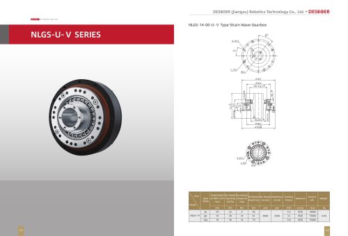 strain wave gearbox NLGS-U-V SERIES