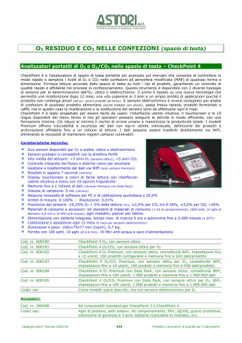 O 2   RESIDUO E CO 2   NELLE CONFEZIONI   (spazio di testa)