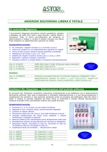 ANIDRIDE SOLFOROSA LIBERA E TOTALE
