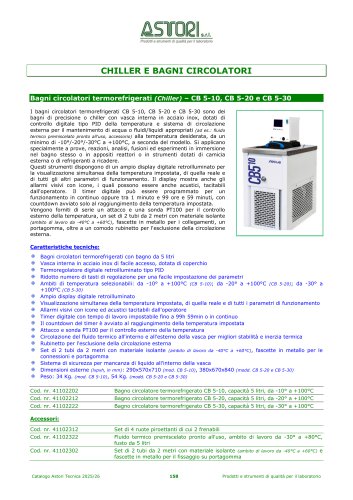 CHILLER E BAGNI CIRCOLATORI