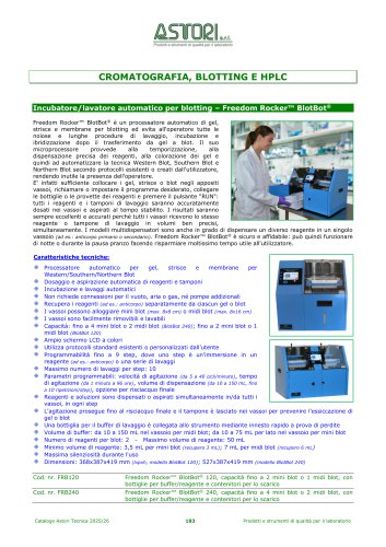 CROMATOGRAFIA, BLOTTING E HPLC