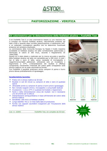 PASTORIZZAZIONE - VERIFICA