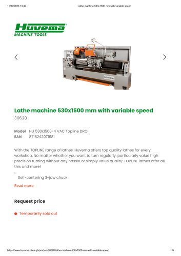 HU 530x1500-4 VAC Topline DRO