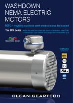 WASHDOWN NEMA ELECTRIC MOTORS The SPM Series